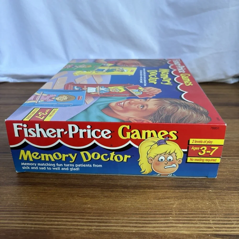 Vintage 1995 Fisher Price Memory Doctor Game Complete Preschool Matching Game